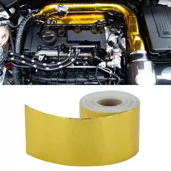 Reflective Self Adhesive Tape Gold/Sliver High Temperature Heat Insulation Shield Wrap Tape Bandage 50mm x 5M Roll Universal золотой