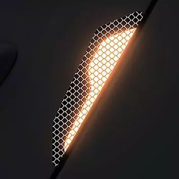Reflective Stickers 4Pcs Car Door Handle Trim Scratch Resistant Waterproof Adhesive Door Side Cover Rear View Protector For оранжевый