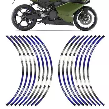 Reflective Wheel Rim Stripe Decal 16pcs Reflective Auto Rim Modified Decals Self-Adhesive Wheel Hub Modification Stickers For красный