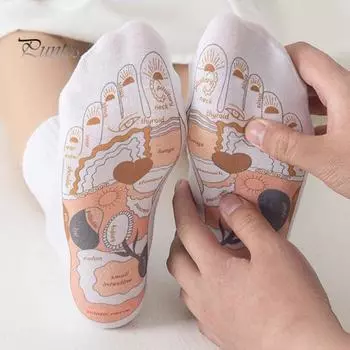 Рефлексологические носки с ручкой для акупрессуры, облегчение боли в ногах, рефлексологические носки для ног, точечный массажный инструмент для мужчин и женщин S