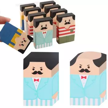 Refoiner Kneaded Eraser для начальной школы Лысый дядя Милый офисный работник Смешные канцелярские принадлежности Стильный ластик для небольшого подарка для начальной школы