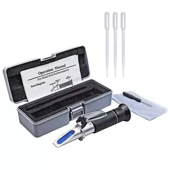 Рефрактометр для пива Brix 0-32% 1,000-1,130 Сахарное сусло ATC Ручной инструмент Ареометр Концентрация Тестер спиртных напитков Рефрактометр