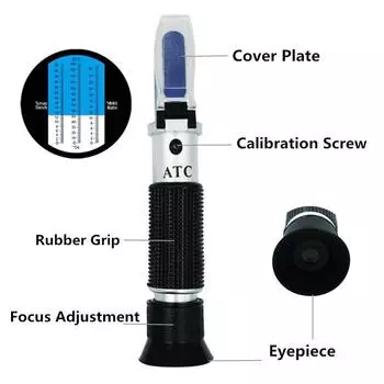 Рефрактометр для сока, измеритель концентрации сахара в вине, тестер по шкале Брикса, обнаружение содержания фруктового сахара, рефрактометр OE Juice Refractometer бездна
