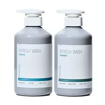 Refresh Wash Shampoo Treatment Set Bottle 460ml each Damage Care Scalp Care Men s