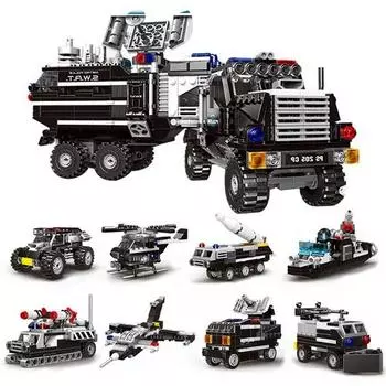 Refrican Mini Block SWAT Police Commando Block 8 Set CBT111348, черный