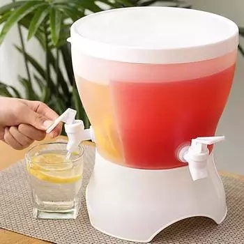 Refrigerator Cold Kettle With Faucet Lemonade Bottle Drinkware Cold Water Bottle Container Teapot Can Rotate Cold Water Bottle