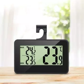 Refrigerator Thermometer Fridge Freezer Waterproof Precision Kitchen Tools And Gadgets Temperature Meter With Hook Adjustable белый