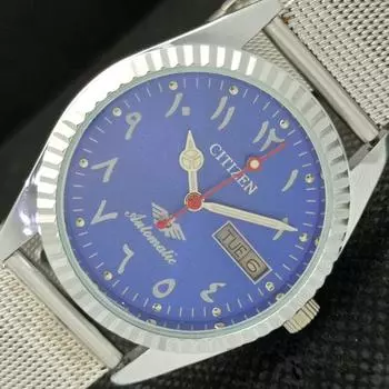 REFURBISHED CITIZEN 8200 AUTOMATIC MENS JAPAN ARABIC BLUE DIAL WATCH a425312-2 RL-a425312