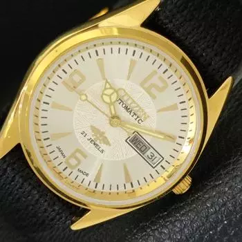 ВОССТАНОВЛЕННЫЕ МУЖСКИЕ ЧАСЫ CITIZEN AUTOMATIC 8200 JAPAN СЕРЕБРИСТОГО ЦВЕТА С ЦИФЕРБЛАТОМ A431454-2 R107-a431454