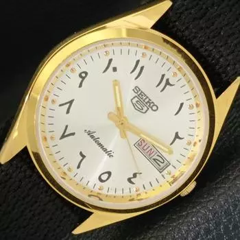 REFURBISHED SEIKO 5 AUTOMATIC JAPAN 6309 MENS ARABIC SILVER DIAL WATCH a427206-2 QRL-a427206