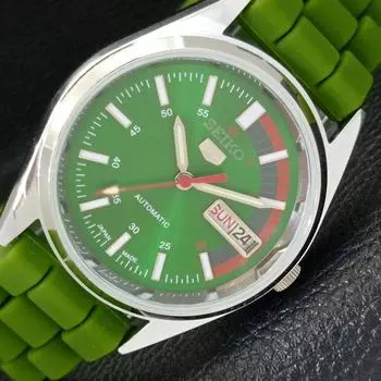 REFURBISHED SEIKO 5 AUTOMATIC JAPAN 6309A MENS GREEN DIAL WATCH a427328-2 QRL-a427328