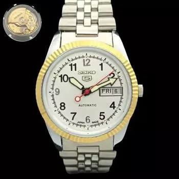 REFURBISHED SEIKO 5 AUTOMATIC JAPAN MENS TRANSPARENT BACK WATCH 575b-a305051-2 SKU575b-a305051