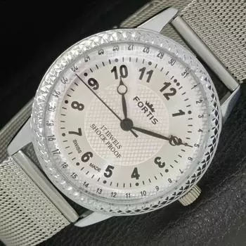 REFURBISHED SWISS MENS HAND-WINDING SILVER COLOR DIAL WATCH a431615-2 R108-a431615