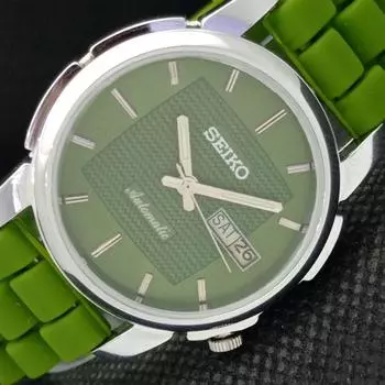 REFURBISHED VINTAGE SEIKO 5 AUTO 7009A JAPAN MENS D/D GREEN WATCH 588c-a313931-2 SKU588c-a313931