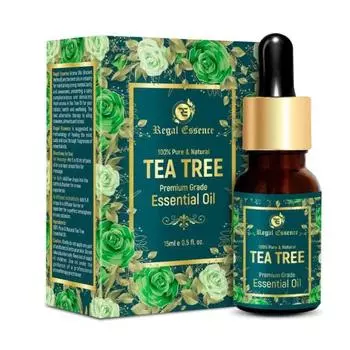 REGAL ESSENCE Масло чайного дерева | Эфирное масло чайного дерева для ухода за здоровой кожей, лицом, волосами и прыщами | Натуральный и неразбавленный - 15 мл pack of 1