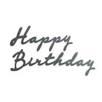 Regalo фетровая гирлянда письмо баннер HappyBirthday 100Days Half (HappyBirthday курсив серый)