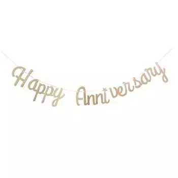 regalo Letter Banner Garland Anniversary Congratulations (1.HappyAnniversary)