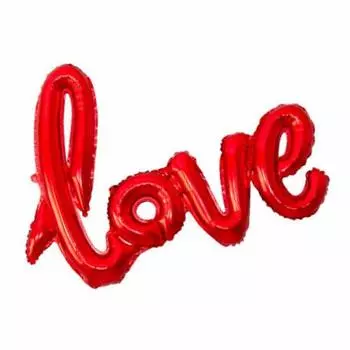 regalo LOVE Balloon (Width 100cm x Height 60cm) Aluminum Balloon Decoration Birthday Wedding Red (Red)