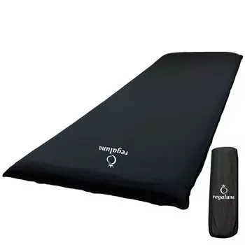 regaluna автомобильный спальный коврик надувной коврик очень толстый предотвращение стихийных бедствий воздушный коврик 8 см (черный) чёрный