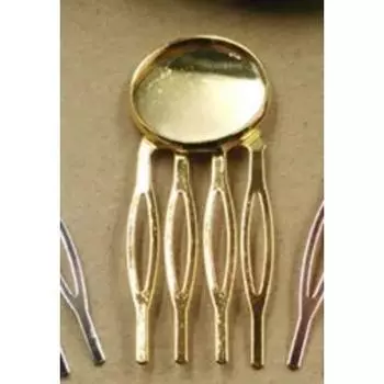 REGELIN 10 шт. 4 зубца Винтажные Настройки для Волос Ювелирные изделия Кабошон Основа Пустые Безельные Лоточки для 20 мм Кабошон Камея DIY Заколки для Волос