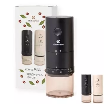 Регулировка охлажденного кофе в 2 EM241 Кофемолка Автоматическая Керамическое Лезвие Конического Типа Охлажденный кофе На Открытом Воздухе Кемпинг Мелкий Помол [Крупность Секунды] чёрный