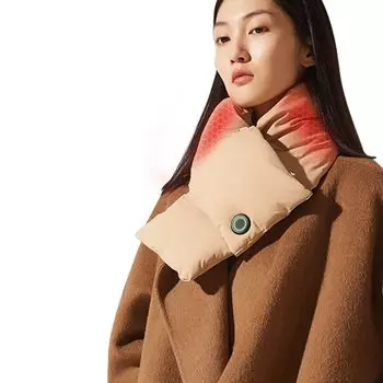 Регулировка температуры Электрический подогреваемый глушитель Класс водонепроницаемости IPX8 Слой графенового волокна Утеплитель для шеи Нагревательный глушитель Нагревательный глушитель Нагревательный шарф 3 коричневый