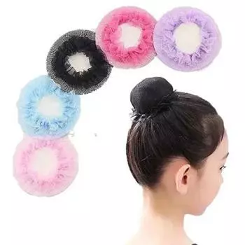 Регулируемая эластичная сетка для волос, повязки на голову для девочек, снуд, винтажная балетная сетка для волос для детей Purple-Lace-L