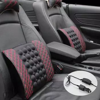 Регулируемая электрическая массажная подушка для автокресла с мягкой талией и поясничной опорой
