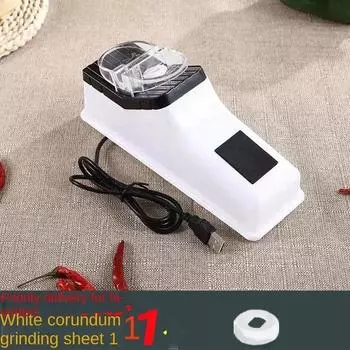 Регулируемая электрическая точилка для кухонных ножей и ножниц - лезвия средней и тонкой заточки White белый