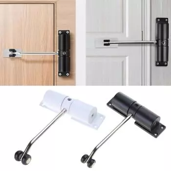 Регулируемая автоматическая дверная петля, устойчивая к ржавчине и прочная, простая установка дверной петли для дома и офиса белый