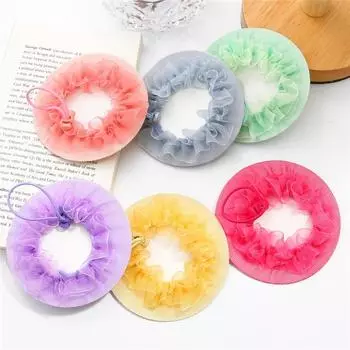 Регулируемая балетная сетка для волос, завязывающаяся на шнурке, аксессуары для пучка волос для девочек, эластичная сетка для волос для детей фиолетовый