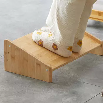 Регулируемая бамбуковая подставка для ног, стул, скамья для ног, наклонный табурет для гостиной Wood Color