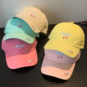 Регулируемая бейсбольная кепка Cherry с широкими полями, дышащая, повседневная, солнцезащитная кепка унисекс фиолетовый