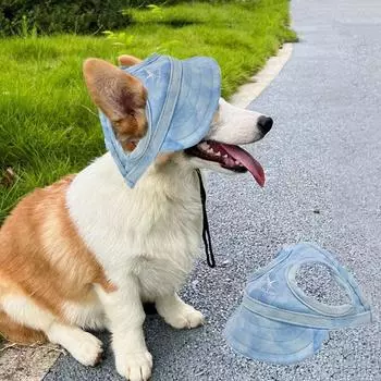 Регулируемая бейсболка для домашних животных, дышащая солнцезащитная кепка для собак, универсальная кепка с козырьком для собак и кошек M розовый