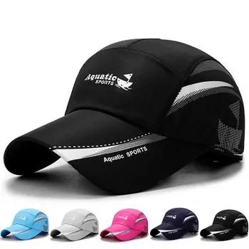 Регулируемая бейсболка с принтом букв и лодок унисекс для отдыха на природе, для мужчин и женщин, сетчатые шляпы, солнцезащитные кепки чёрный
