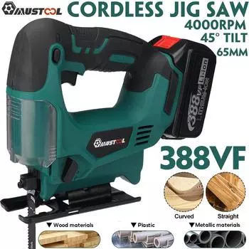 Регулируемая беспроводная электрическая лобзиковая пила для дерева и металла, бесщеточная электропила для деревообработки, электроинструменты для аккумулятора Makita 18 В 1 x battery