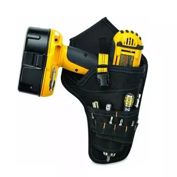 Регулируемая беспроводная ударная дрель-шуруповерт кобура для инструментов поясная сумка черная