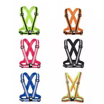 Регулируемая безопасность Светоотражающий жилет высокой видимости с эластичным ремешком Куртка