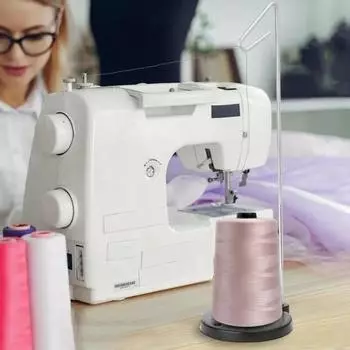 Регулируемая большая стойка для катушек Универсальная стойка для вязальной лески Держатель швейных ниток Вышивальная машина чёрный