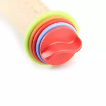 Регулируемая деревянная скалка со съемными кольцами 17 дюймов от Leeseph 43cm