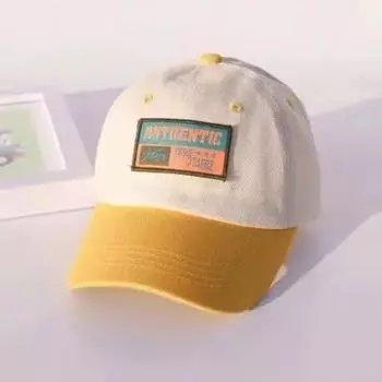 Регулируемая детская кепка с утиным козырьком, уличная детская кепка с козырьком, модная лоскутная бейсболка для мальчиков и девочек жёлтый