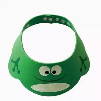 Регулируемая детская шапка для малышей, детский шампунь, шапочка для душа, мытье волос, защита для волос, кепка с прямым козырьком One size зелёный