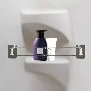 Регулируемая длина душевого уголка для хранения на колесах. Простая установка. Организация хранения дорожного прицепа. Угловая штанга. Угловая полка для душа на автофургоне.