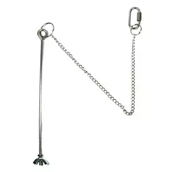 Регулируемая длина клетки для птиц держатель для еды нержавеющая подвесная кормушка для кур и овощей птицы Fruit Fork Part-12cm серебряный