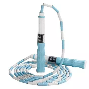 Регулируемая длина Мягкая бусина Скакалка 2,5 м Сегментированная фитнес-скакалка Похудение Фитнес