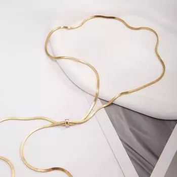 Регулируемая длинная цепочка с кисточками из титановой стали для выступлений знаменитостей на сцене Long Pull-Out Tassel Sweater Chain серебряный