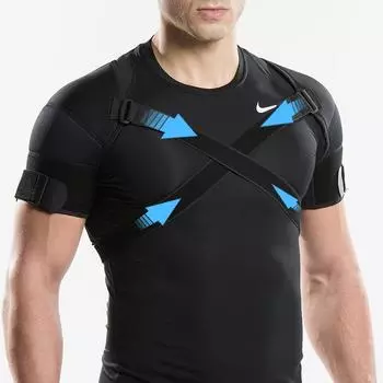 Регулируемая двойная поддержка плеч и ремни для облегчения боли в спине Large/Extra Large чёрный