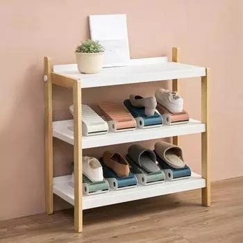 Регулируемая двухслойная подставка для обуви, стеллаж для хранения, полка, пылезащитный органайзер синий