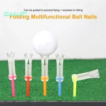 Регулируемая футболка для гольфа — устойчивый держатель мяча, регулируемая высота, устойчивый пластик, аксессуары для тренировок с держателем мяча жёлтый