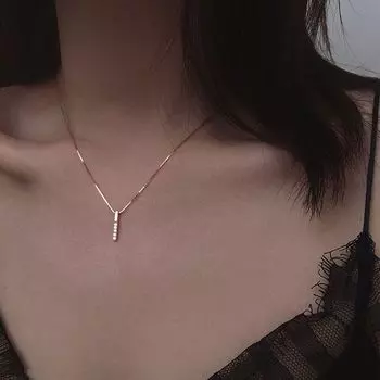 Регулируемая геометрия Шарм Длинные полосы Ожерелья Подвески Ювелирные изделия Ключичная цепочка Модные аксессуары серебряный